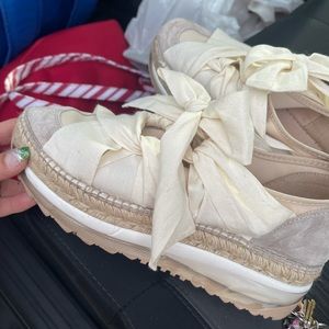 Free People platform sneaker type shoes.